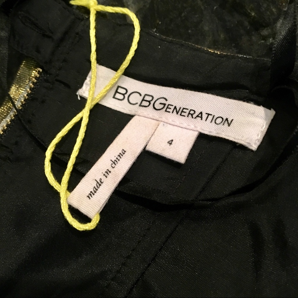 Bcbgeneration Gold Strapless Pleated Mini Dress - image 8